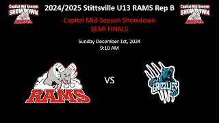 U13 RAMS  MidSeason Showdown  SEMI FINALS  CHA Grizzlies [upl. by Andras]