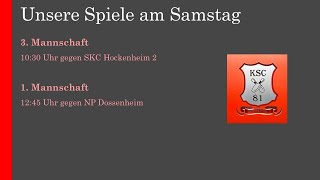 7 Spieltag KSC 81 Hockenheim Herren [upl. by Wilhelm]