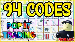 ✅3 NEW CODES⭐94 CODES⭐ALL WORKING CODES for⭐ POP IT TRADING⭐ Roblox 2024 [upl. by Nahoj567]