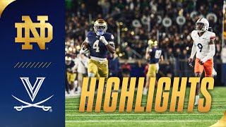 Highlights vs Virginia  Notre Dame Football [upl. by Magavern]