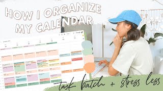 🗓How I Organize My Calendar  Task Batching Productivity Stressing Less [upl. by Cocke121]