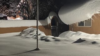 Piledup snow covers New Mexico communities [upl. by Tillio508]