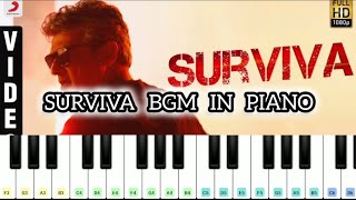 Surviva BGM in Piano With Notes  Surviva BGM  Piano  Vivegam  AK  Piano Tutorial  AR Music [upl. by Greenlee]