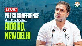 Press Conference  AICC HQ New Delhi  Rahul Gandhi [upl. by Drahser]