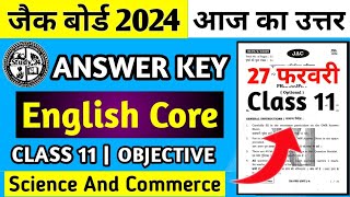 Answer key English Core Class 11 Jac Board 2024  Jac Board Class 11 English Core Answer Key 2024 [upl. by Srini]