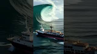 What Happens When a Ship Sails Into a Towering Wave ship tidalwave tornedo [upl. by Otreblig]