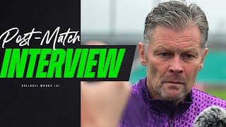 PostMatch Interview  Cotterill after Solihull Moors win [upl. by Anaujait]