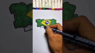 Brazil graffiti shortvideo grafittiart fypシ゚viral drawing namerequest shorts [upl. by Nilyahs]