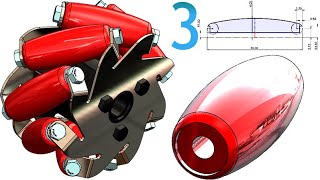 3Project 41 Mecanum Wheel  SolidWorks Tutorial  roller [upl. by Scornik15]