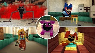 Poppy Playtime Chapter 3 All Scenes And Jumpscares In Minecraft PE Addon [upl. by Derriey486]