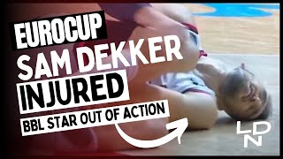 London Lions Sam Dekker Injured During EuroCup Game britishbasketball [upl. by Tullusus]