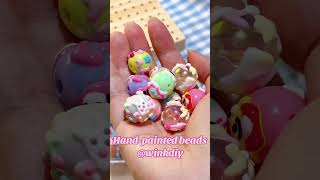 🎨HandPainted Beads🎨Which one catches your eye Let me know💖 beads diy foryou giftideas [upl. by Supple372]