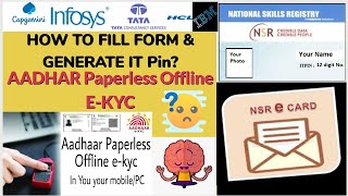 How to apply for NSR ECARD using AADHAR Paperless Offline EKYCHow to Generate amp Download ITPIN [upl. by Jae180]