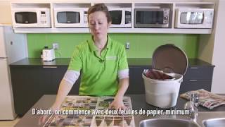 Ville de Brossard  Tutoriel créer un sac pour bac de collecte de résidus alimentaires [upl. by Nibla408]