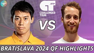 Kei Nishikori 錦織圭 vs Constant Lestienne  Bratislava 2024 QF  Highlights [upl. by Ykroc]