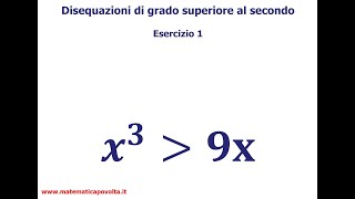 Disequazioni di Grado Superiore al Secondo  Esercizio 1 [upl. by Pudendas]