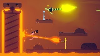 LAVA LAZERS and MAGMA TEMPLES  Huge new Stick Fight Update  Stick Fight Gameplay [upl. by Millwater]