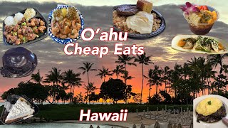 Cheap amp Quick Eats On Oahu  My Favorite Eats in Hawaii Honolulu Waikiki North Shore Ko Olina [upl. by Dohsar]