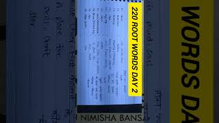 nimisha bansal l Nimisha bansal english l Nimisha bansal editorial 220 root words shorts nimisha [upl. by Corabel]