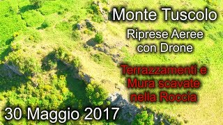 Monte Tuscolo  Terrazzamenti mura scavate nella roccia [upl. by Reede264]