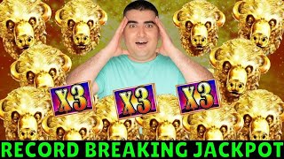 RECORD BREAKING JACKPOT On High Limit Buffalo Gold Slot  240 MAX BET [upl. by Bilow442]