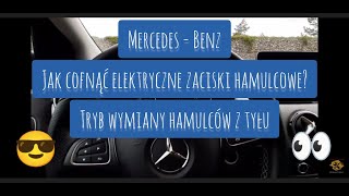 Mercedes Benz cofanie tłoczków elektryczny hamulec postojowy ręczny elektryczne zaciski jak cofnąć [upl. by Ayin233]