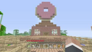 How To Build A Huge Donut And Filling The Bakery With Sweets In Minecraft [upl. by Nicky622]