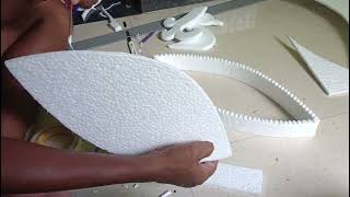 thermocol Boat making easySola danga tiari video kartika purnima boat gsanatancraft [upl. by Shelia]