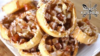 Apple Pie Pinwheel Cookies with Vanilla Glaze [upl. by Ramad]