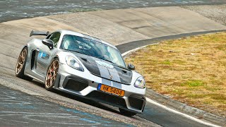 Porsche 718 Cayman GT4 RS Weissach  NURBURGRING REVIEW [upl. by Oiromed]