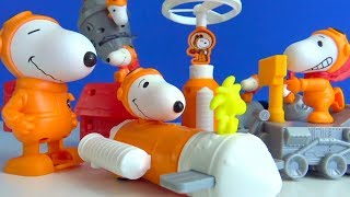 McDonalds Happy Meal Kinder Menü Kinderspielzeuge Snoopy Spielzeuge NASA Raumschiff Spielzeuge [upl. by Lydie319]