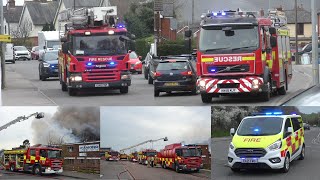 ALP RESPONDING Essex Fire Service Respond to Factory Fire in Saffron Walden [upl. by Deirdra632]