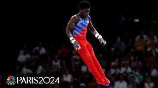 Frederick Richard GOES BIG on high bar during allaround final  Paris Olympics  NBC Sports [upl. by Neerod]