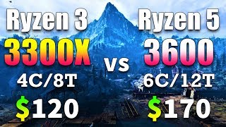 Ryzen 3 3300X vs Ryzen 5 3600  PC Gameplay Benchmark Test [upl. by Nywg]