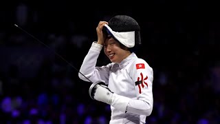 fencing Man Wai Vivian Kong Wins Women’s Fencing Epee Individual Gold at paris2024 [upl. by Ade608]