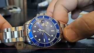 Tevise Submariner homage automatic watch review [upl. by Bee]