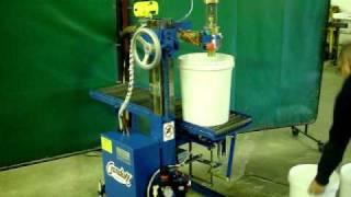 Crandall Filling Machinery gross weight pail filler A125PTX VIDEO [upl. by Uchish]