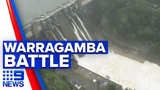 Warragamba Dam overflow fuelling river flooding  9 New Australia [upl. by Grimbald]