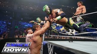 Dolph Ziggler amp The Lucha Dragons vs The League of Nations SmackDown 18 Februar 2016 [upl. by Elehcin216]