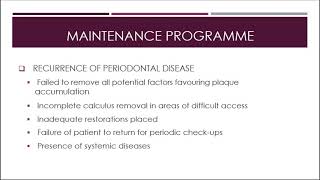 Maintenance PhaseSupportive Periodontal Therapy [upl. by Ominorej]