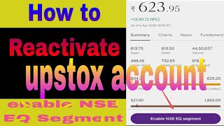 enable nse eq segment in upstox [upl. by Artair]