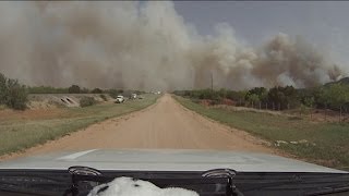 Dyess Firemen fight fire at Camp Barkeley [upl. by Levi2]