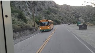 Empty school bus ride out of Lytle Creek 632023 Passing other buses coming up the hill [upl. by Anerac]