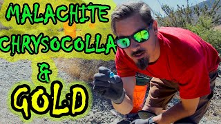 How to Locate A Prospecting Site  Malachite Chrysocolla amp Gold in a Copper Mine [upl. by Nilreb500]