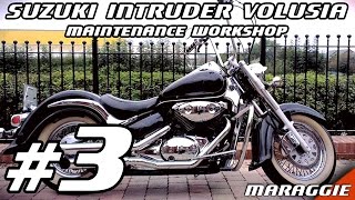 Suzuki Intruder Volusia VL800  Maintenance workshop part 3  disassembly [upl. by Aikim32]