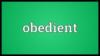 Obedient Meaning [upl. by Llered]