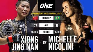 Xiong Jing Nan vs Michelle Nicolini  Full Fight Replay [upl. by Ayhtin401]