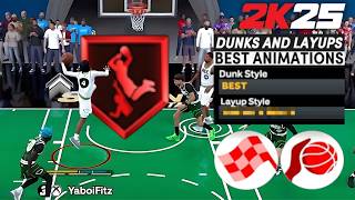 BEST NBA 2K25 DUNKS  LAYUP PACKAGE for EVERY BUILD • BEST SLASHER ANIMATIONSDUNK STYLE [upl. by Demetrius]