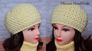 Объемный берет крючком Мастер класс Hat crochet [upl. by Imogen125]