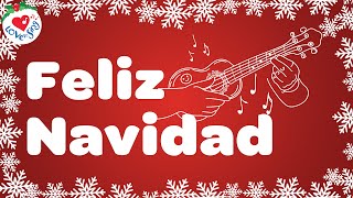 Feliz Navidad with Lyrics  Love to Sing Christmas Songs and Carols 🎄 [upl. by Auhso]